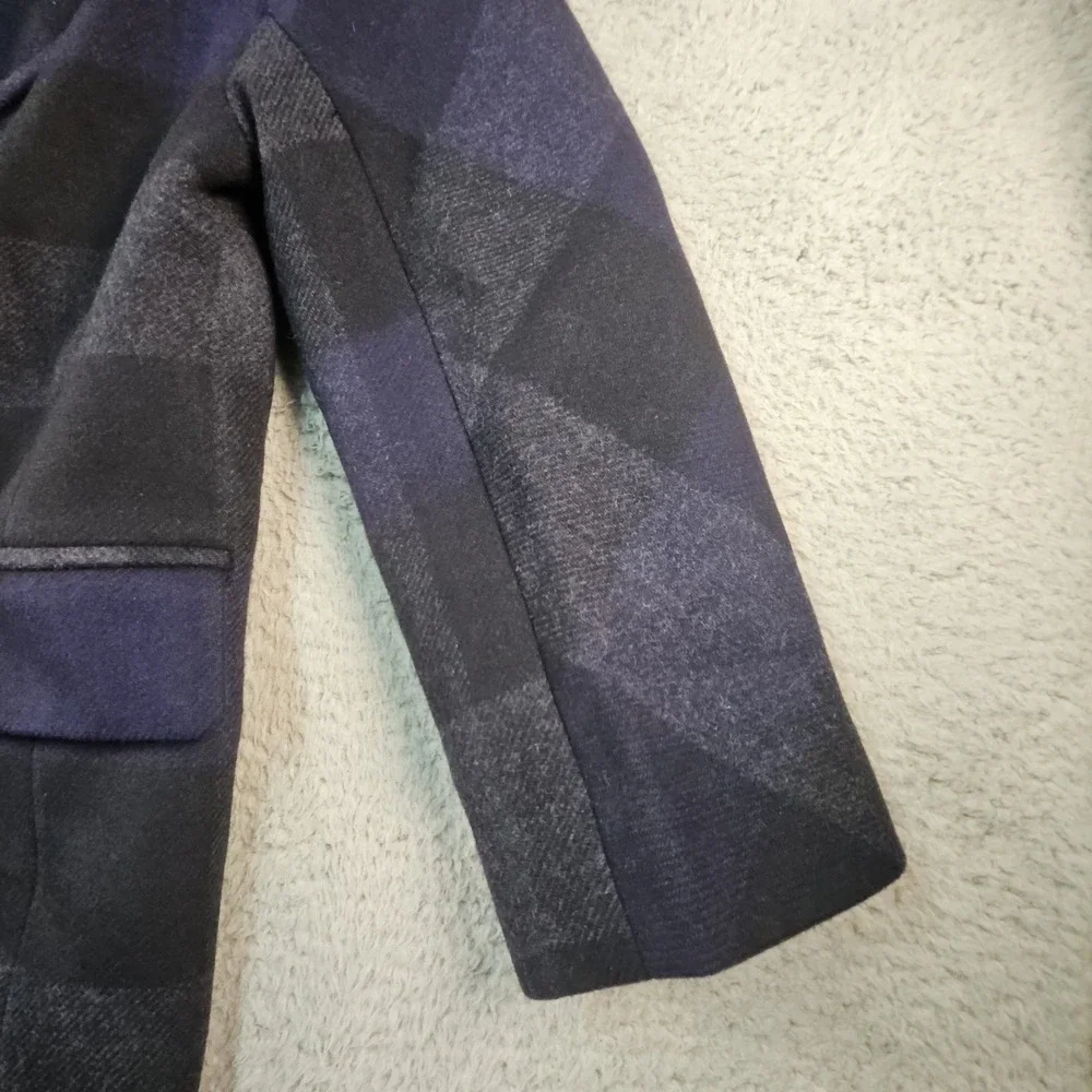 Madewell Coat Womens 6 The Gianna Plaid Insuluxe Overcoat Trench Wool Cashmere